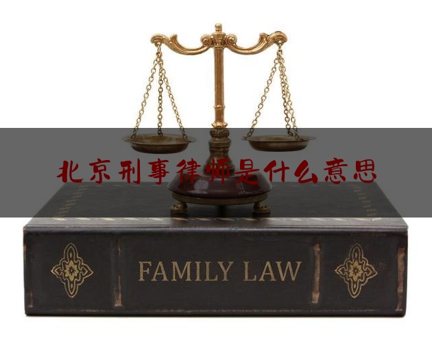 北京刑事律师是什么意思（刑事 北京律师）