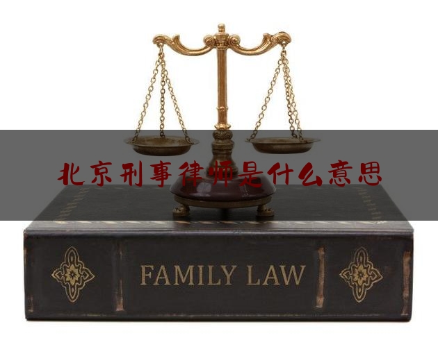 北京刑事律师是什么意思（刑事 北京律师）