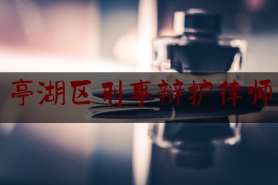 亭湖区刑事辩护律师（亭湖区刑事辩护律师有哪些）