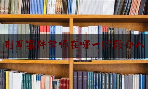 刑事案件律师在哪一阶段介入（刑事案件律师在哪个阶段可以介入）