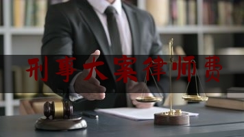 刑事大案律师费（刑事案件律师费用收取标准2020）